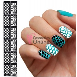 Stickere 3D sablon cu modele pentru unghii Cod F1205